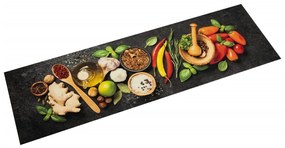 vidaXL Χαλί Κουζίνας Πλενόμενο Σχέδιο Μπαχαρικά 45 x 150 εκ. Βελούδινο