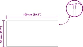 vidaXL Καπάκι τραπεζιού 4 pcs Μαύρο Γυαλί