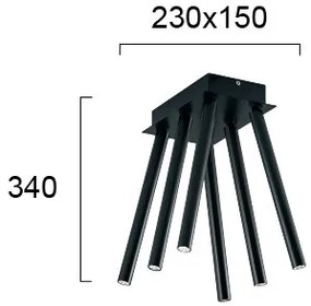 Πλαφονιέρα Viokef Duct 6φωτη