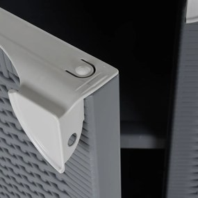 vidaXL Ντουλάπι Αποθήκευσης Κήπου Γκρι 65x45x88 εκ. από Ρατάν PP