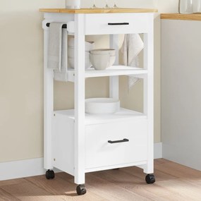 Τρόλεϊ Κουζίνας MONZA 48x40x88,5 εκ. από Μασίφ Ξύλο Πεύκου