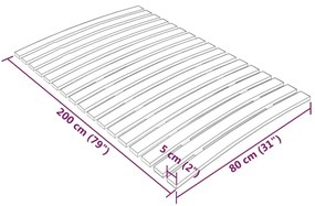 ΤΕΛΑΡΟ ΚΡΕΒΑΤΙΟΥ ΜΕ 17 ΣΑΝΙΔΕΣ 80 X 200 ΕΚ. 340071