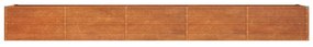 vidaXL Ζαρντινιέρα Σκουριασμένο 400x80x45 εκ. Ατσάλι Σκληρυθέν Αέρα
