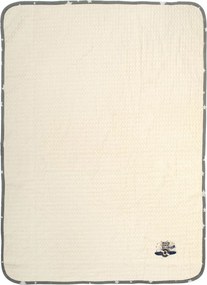 Κουβέρτα Πικέ Αγκαλιάς (80x110) Dimcol Aviator 185 Ecru-Grey