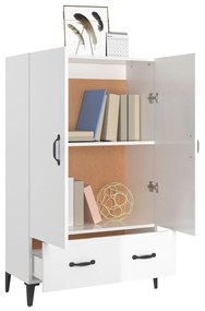 vidaXL Ντουλάπα Γυαλιστερό Λευκό 70x31x115 εκ. από Επεξεργασμένο Ξύλο