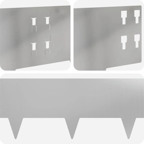 vidaXL Περίγραμμα γκαζόν 10 τμχ. 100 x 20 cm Γαλβανισμένος Χάλυβας