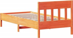 vidaXL Σκελετός Κρεβ. Χωρίς Στρώμα Καφέ Κεριού 75x190 εκ Μασίφ Πεύκο