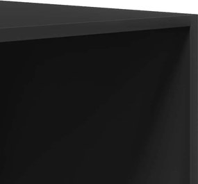 vidaXL Ντουλάπα Μαύρη 100 x 50 x 200 εκ. από Επεξ. Ξύλο