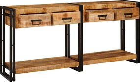 vidaXL Τραπέζια Κονσόλες 2 τμχ. Καφέ 161 x 33 x 75 εκ