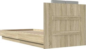 vidaXL Κρεβάτι με Κεφαλάρι Sonoma Δρυς 80 x 200 cm Επεξεργασμένο Ξύλο