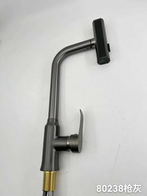 Μπαταρία βρύσης κουζίνας με επεκτεινόμενη κεφαλή - Grey - 802387