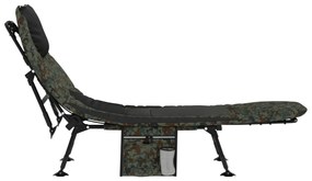 vidaXL Ξαπλώστρα Ψαρέματος με Ρυθμιζ.Πόδια Λάσπης Πτυσσόμενη Καμουφλάζ