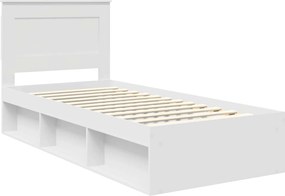 vidaXL Σκελετός Κρεβατιού Λευκό 100 x 200 cm Στερεά ξυλεία πεύκου