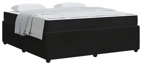 vidaXL Σκελετός κρεβατιού με στρώμα Άλλο Μαύρο 180 x 200 cm Βελούδο