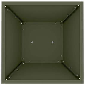 vidaXL Φυτώριο Κήπου με Λεκάνη Ελιάς Πράσινο 35x35x73 εκ. Χάλυβας