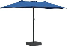 vidaXL Ομπρέλα Κήπου 385 x 209 x 244 εκατοστά Πολυεστέρας Αζούρ μπλε
