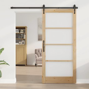 vidaXL Πόρτα Εσωτερικού Χώρου  με Γυαλί "ORKDAL" 93x202x4 εκ από Στερεό Ξύλο Πεύκου