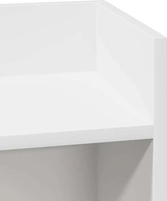 vidaXL Πλαϊνά Τραπεζάκια 2 τμχ με ράφι Λευκό 25,5x27x60 cm