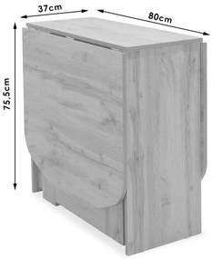 Τραπέζι Nadine pakoworld πολυμορφικό-επεκτεινόμενο χρώμα sonoma 160x80x76.5εκ