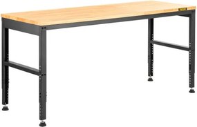 VEVOR Adjustable Height Workbench 61"L x 20"W Work Bench Table with Power Outlet