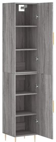 vidaXL Μπουφές Sonoma Γκρι 34,5 x 34 x 180 εκ. από Επεξεργασμένο Ξύλο