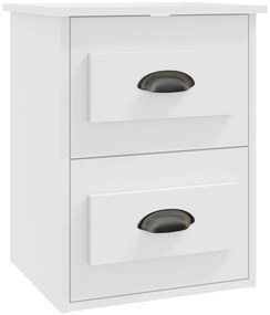 vidaXL Κομοδίνο Επιτοίχιο Λευκό 41,5 x 36 x 53 εκ.