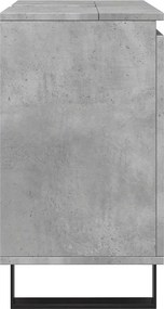 vidaXL Ντουλάπι Μπάνιου Γκρι Σκυροδεμ. 58 x 33 x 60 εκ. Επεξεργ. Ξύλο