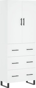 vidaXL Ντουλάπι Λευκό 69,5x34x180 εκ. από Επεξεργασμένο Ξύλο