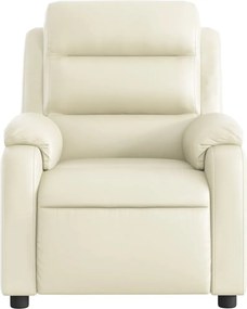 vidaXL Πολυθρόνα Ανακλινόμενη Κρεμ από Συνθετικό Δέρμα