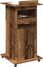vidaXL Πλατφόρμα Παλιό ξύλο 55 x 55 x 107 cm Επεξεργασμένο ξύλο