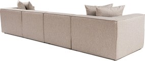 Corner Sofa Sora (L1-O1-O1-1R-POUFFE ) - Sand Beige Sand Beige