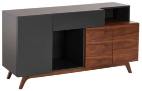 ΜΠΟΥΦΕΣ PREDA HM9747 MDF ΜΕ ΚΑΡΥΔΙ & ΣΚΟΥΡΟ ΓΚΡΙ ΚΑΠΛΑΜΑ 167x28-40x80Υεκ.