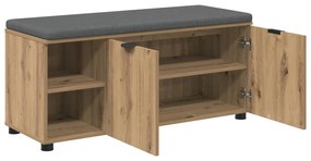 vidaXL Παγκάκι Χαλωρίου με μαξιλάρι Τεχνίτικη Δρυς 100 x 38 x 46 εκ