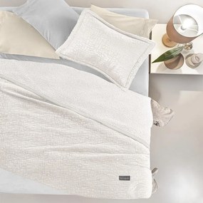 Κουβερλί Βελουτέ Ημίδιπλο Με Γουνάκι (180x220) + Διακοσμητική Μαξιλαροθήκη (Σετ) Guy Laroche Bolzano Ivory