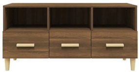 vidaXL Έπιπλο Τηλεόρασης Καφέ δρυς 102x36x50 εκ. από Επεξεργ. Ξύλο