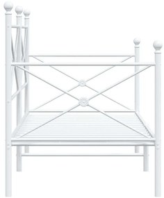 vidaXL Κρεβάτι ημέρας χωρίς στρώμα Λευκό 80x200 cm Ατσάλι