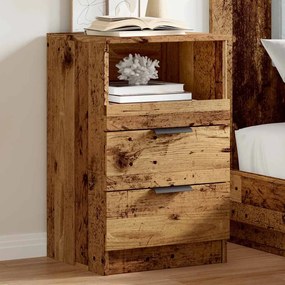 vidaXL Bedside Cabinet 2 τμχ. Παλαιωμένο ξύλο Small Engineered wood