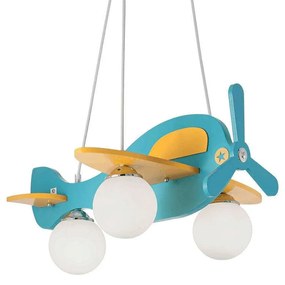 Φωτιστικό Οροφής Avion 136325 49,5x51x40/112cm 3xE14 40W Blue-Yellow  Ideal Lux