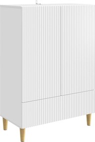 vidaXL Πλαϊνό γραφείο Λευκό 66 x 34,5 x 95 εκ. Επεξεργασμένο Ξύλο