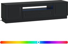 vidaXL Ντουλάπα LED Τηλεόρασης Μαύρο Επεξεργασμένο Ξύλο