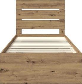 vidaXL Σκελετός Κρεβατιού Artisan Δρυς 75 x 190 cm