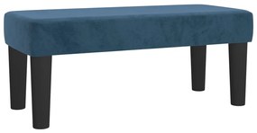 vidaXL Κρεβάτι Boxspring με Στρώμα Σκούρο Μπλε 100x200 εκ. Βελούδινο