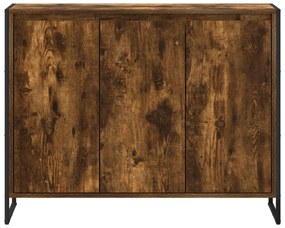 vidaXL Βοηθητικό ντουλάπι Καπνιστό Δρύς 96,5 x 30 x 75 εκ