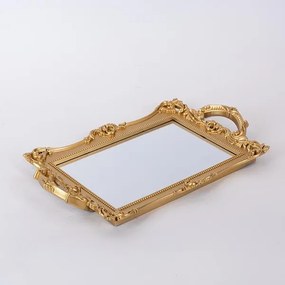 ΔΙΣΚΟΣ ΜΕ ΚΑΘΡΕΦΤΗ ΠΛΑΣΤΙΚΟΣ ΧΡΥΣΟΣ 33.5x19.5cm|752-16108