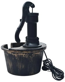 vidaXL Σιντριβάνι - Βαρέλι Κήπου με Αντλία