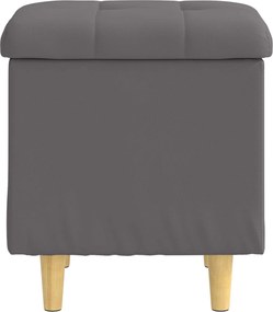 vidaXL Οθωμανικό αποθήκευσης Γκρι 40 x 40 x 45 cm Τεχνητό δέρμα