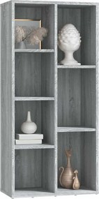 vidaXL Βιβλιοθήκη Γκρι Sonoma 50 x 25 x 106 εκ.