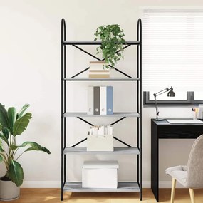 vidaXL Ράφι Βιβλίων 5 επιπέδων 80 x 30 x 183 εκ Επεξεργασμένο ξύλο