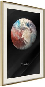 Αφίσα - The Solar System: Pluto - 20x30 - Χρυσό - Με πασπαρτού