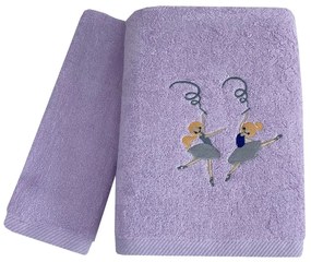 Πετσέτες Βρεφικές Ballerines (Σετ 2τμχ) Purple Astron Towels Set 70x130cm 100% Βαμβάκι